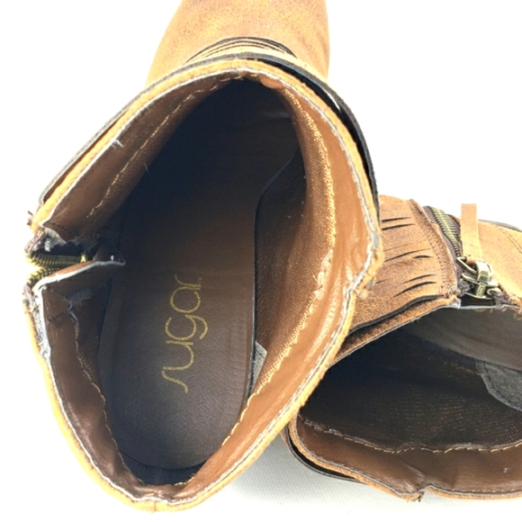 Sugar NEW! Tempe, Side Zip, Almond Toe, Wedge Bootie. Women's Size 7.5M - Picture 11 of 12